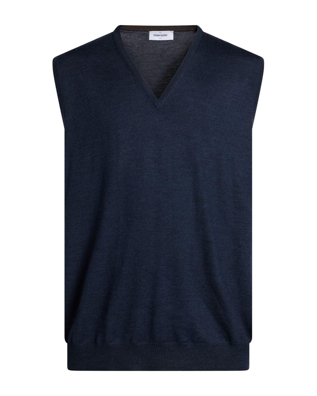 Gran Sasso Blue Extrafine Merinos Sweater Virgin Wool for men