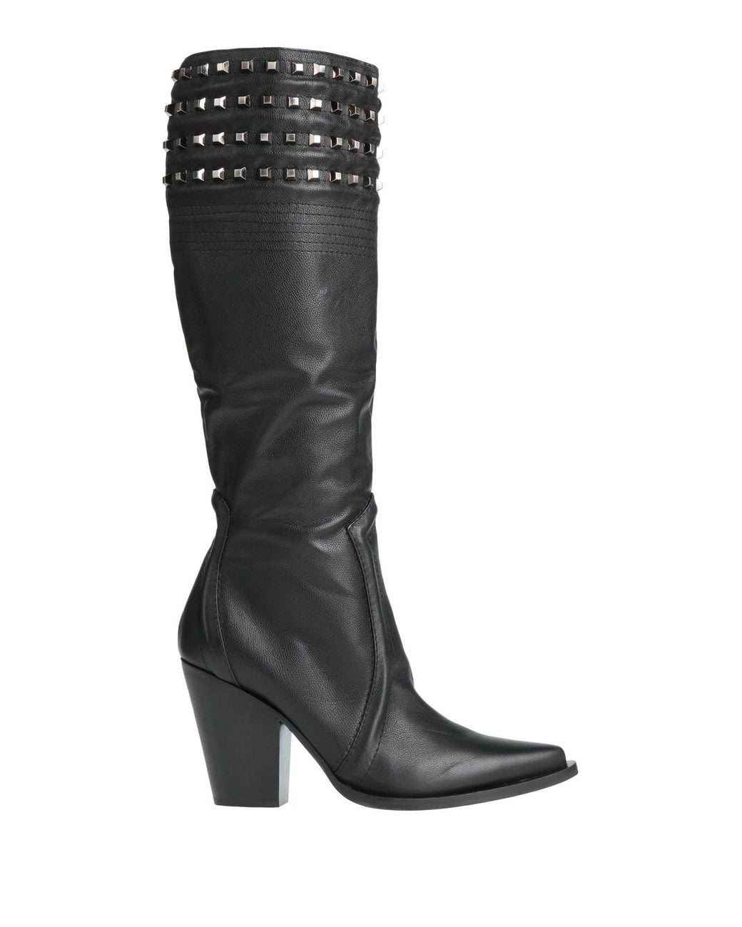 Alberta Ferretti Black Boot Leather