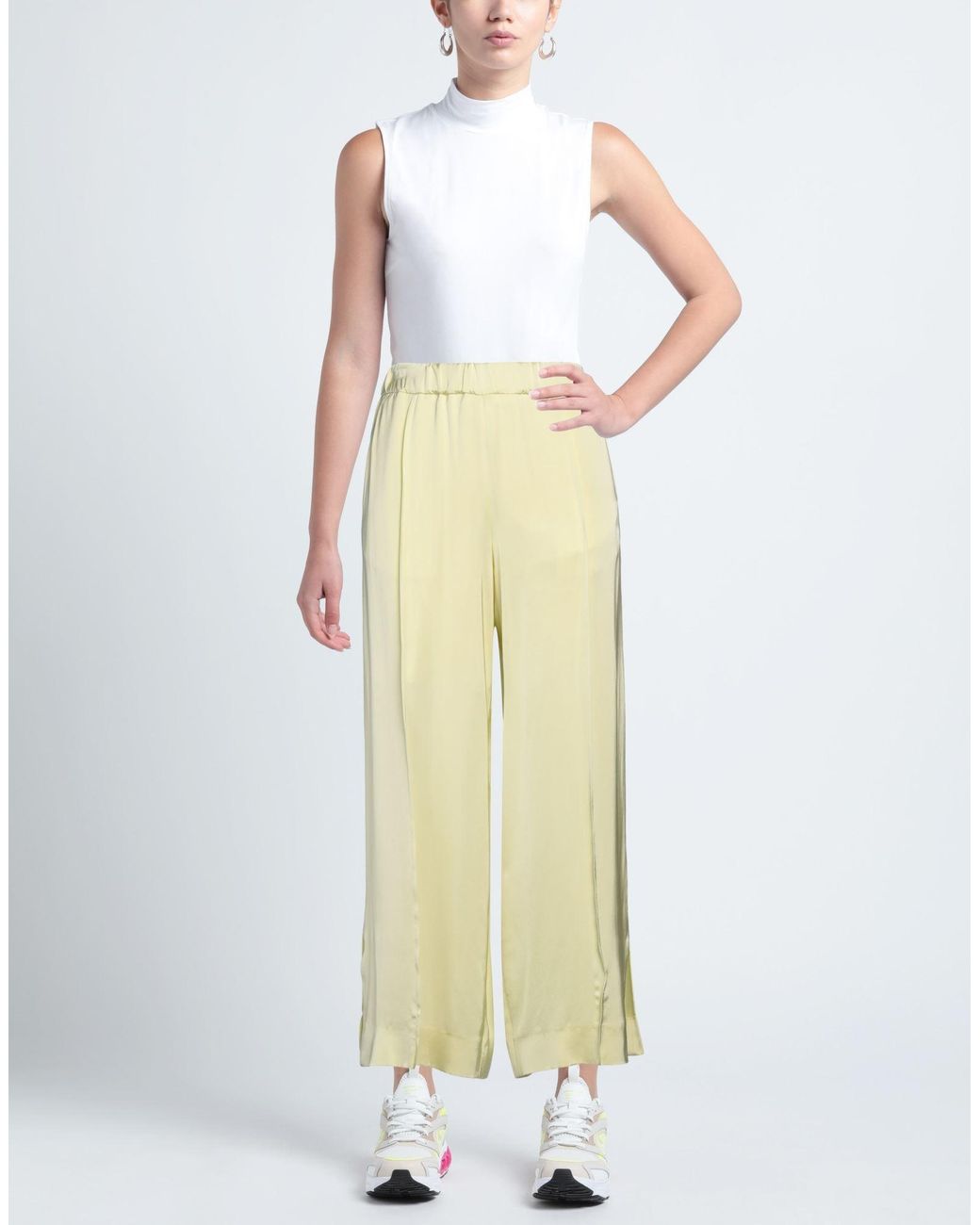 Jil Sander Yellow Pants Viscose