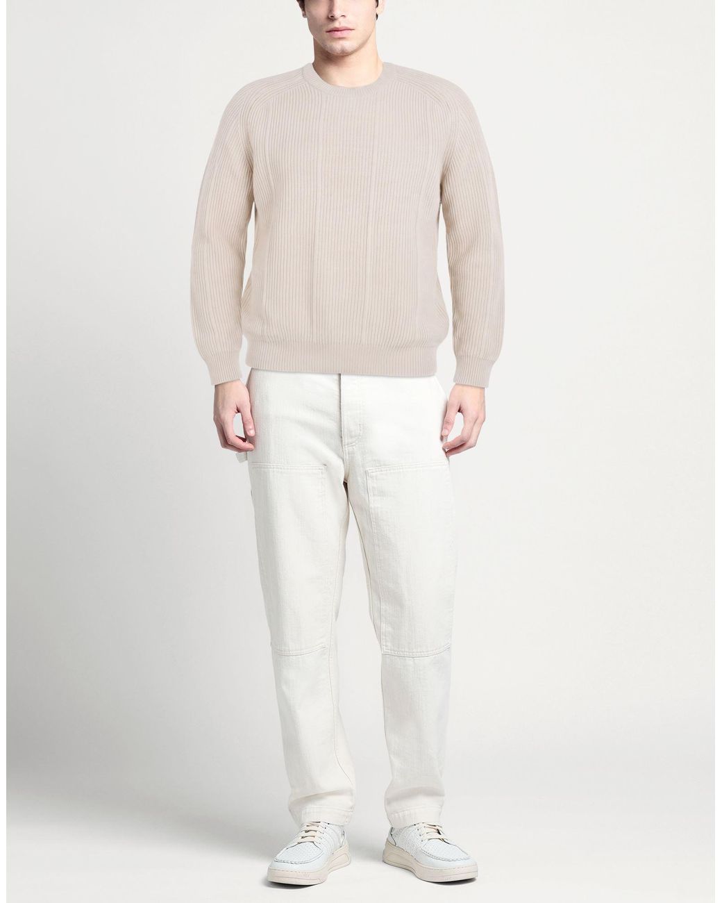 Cruna White Light Sweater Wool for men
