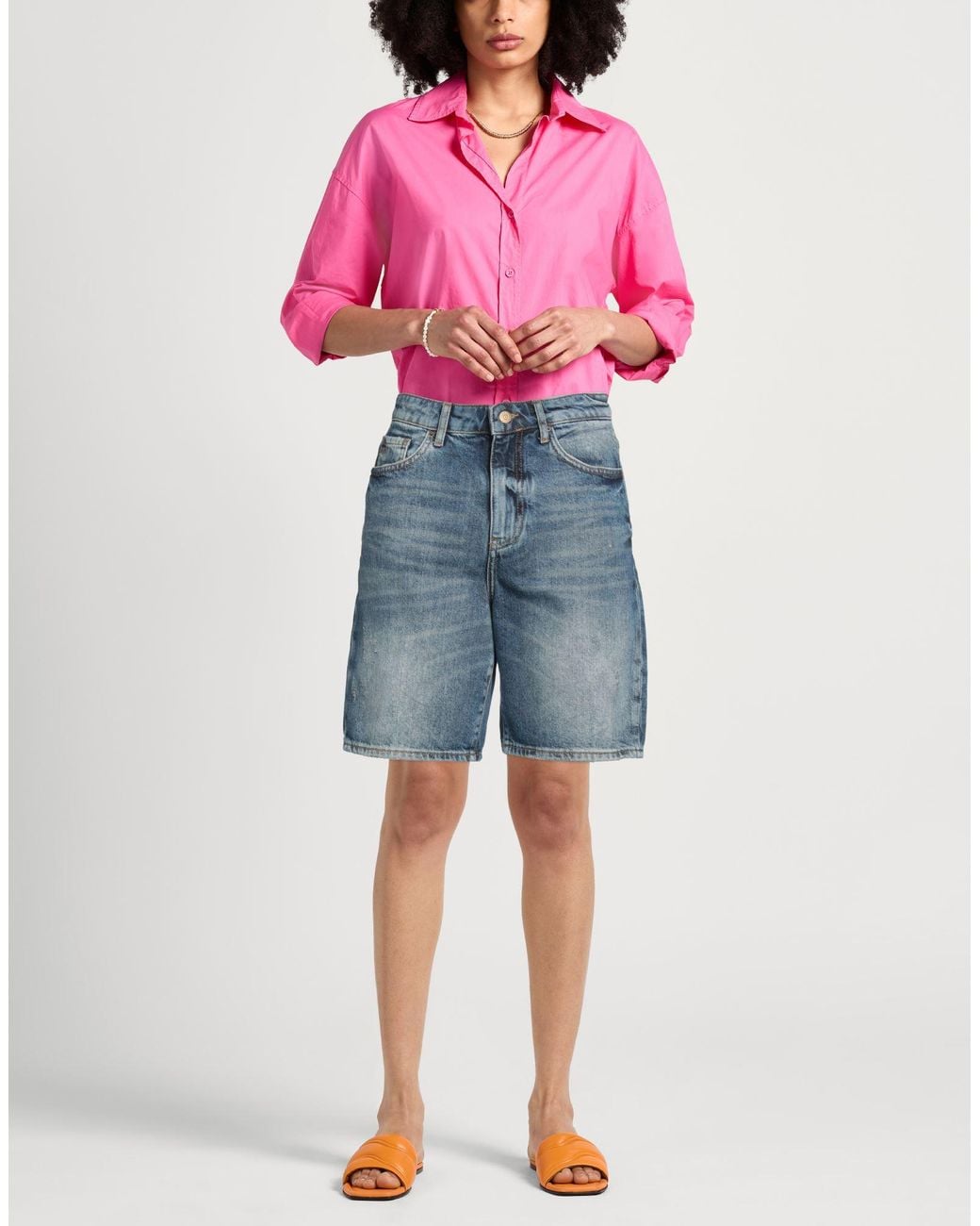 ARMANI EXCHANGE Blue Denim Shorts Cotton
