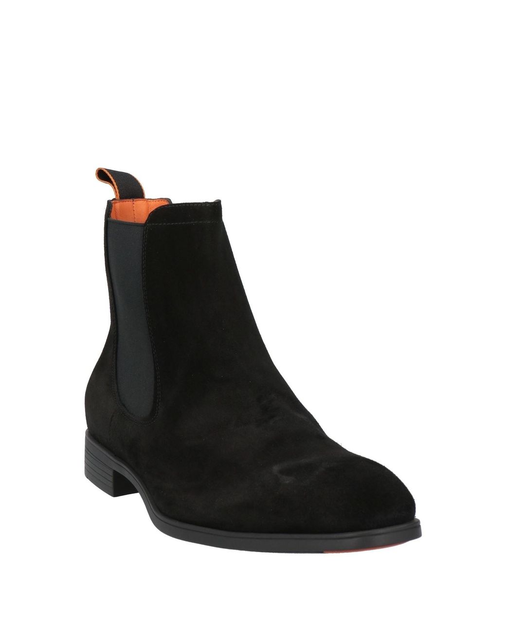 Santoni Black Ankle Boots for men