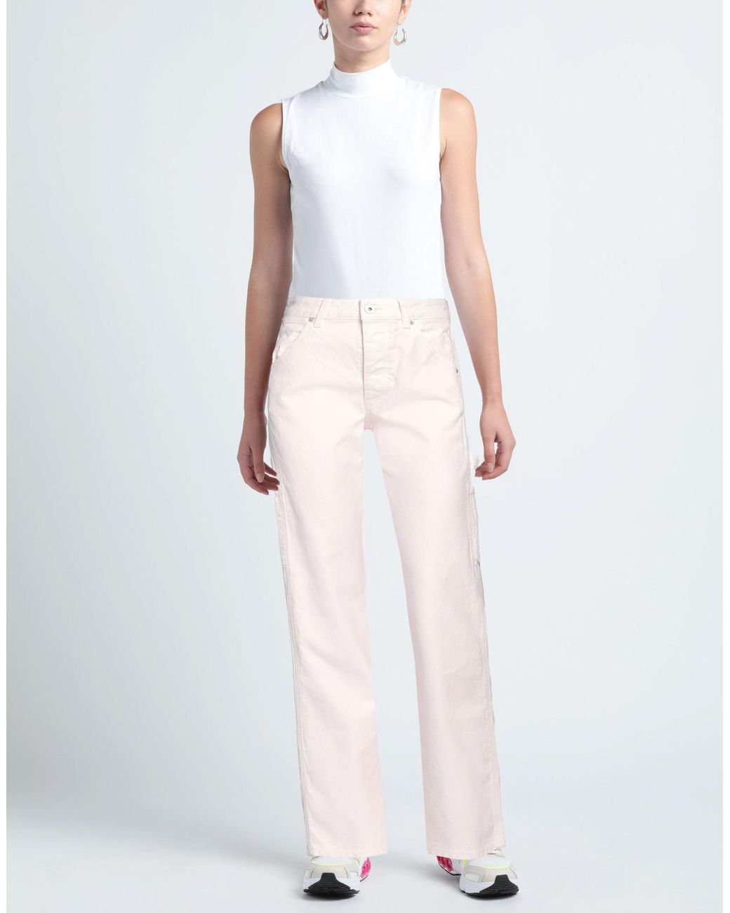 Heron Preston White Pants Cotton