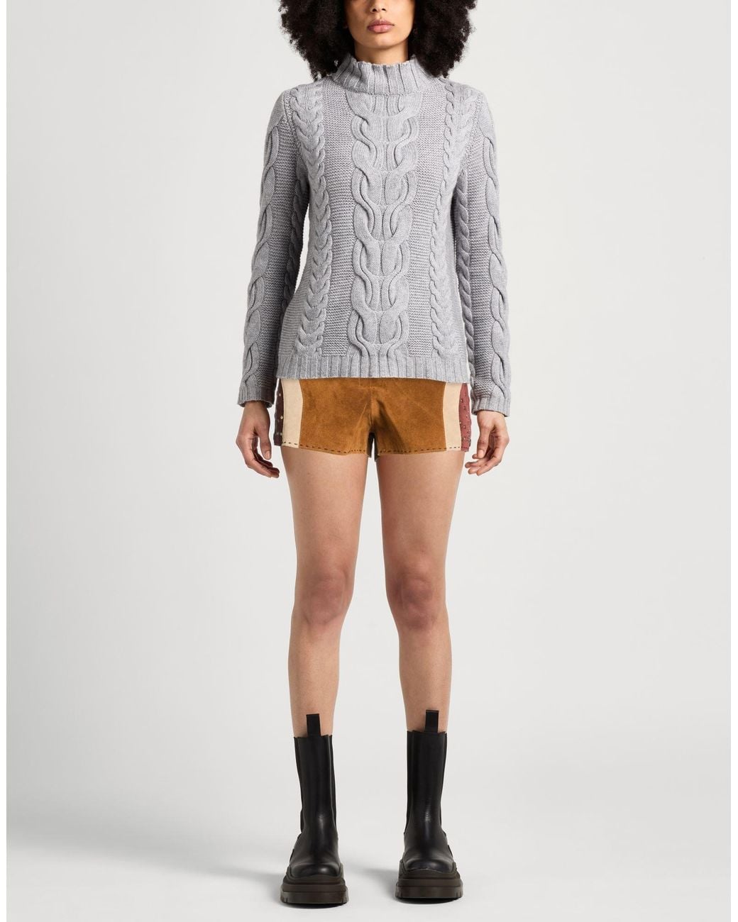 ARIZONA LOVE Brown Camel Shorts & Bermuda Shorts Cow Leather
