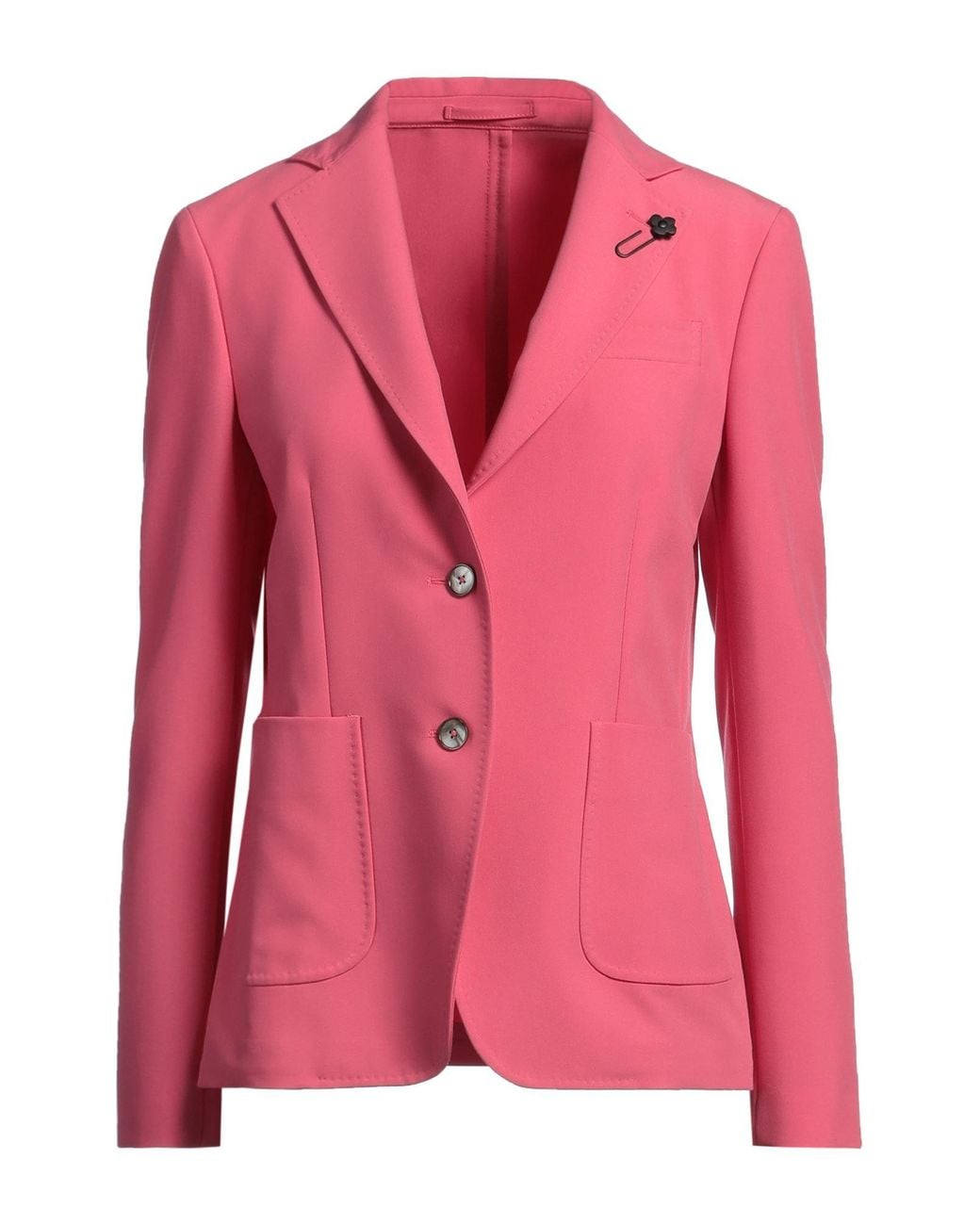 Lardini Pink Fuchsia Blazer Polyester, Rayon, Elastane