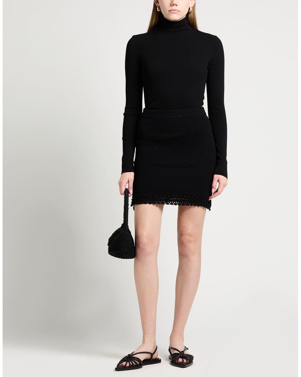 Zadig & Voltaire Black Mini Skirt Cotton