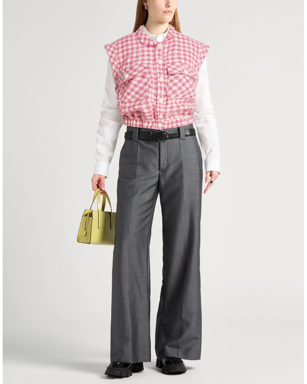 Jijil Pink Vest Polyester, Acrylic, Cotton, Viscose