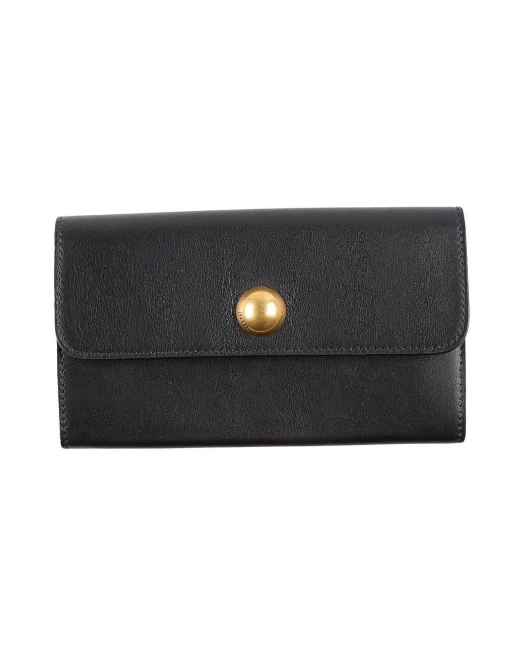 AMI Black Wallet Leather