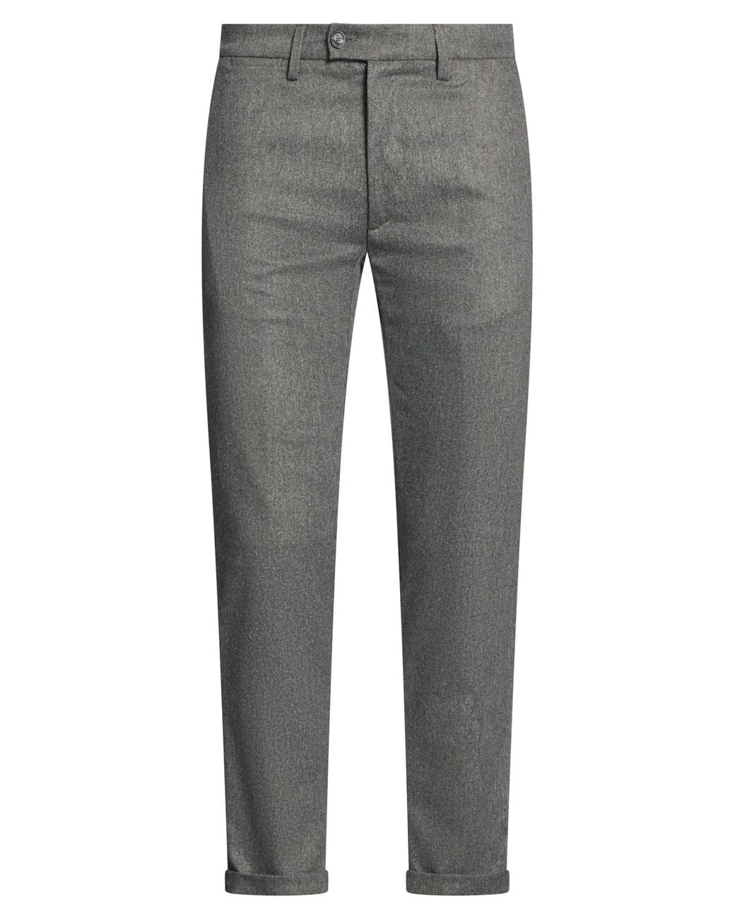 RE_HASH Gray Charcoal Pants Viscose, Polyester, Virgin Wool, Elastane for men