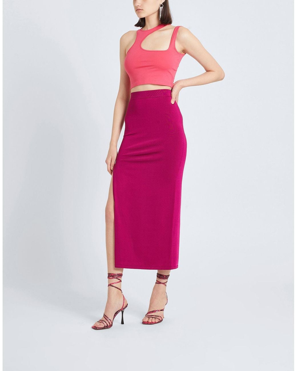 8 by YOOX Pink Maxi Skirt