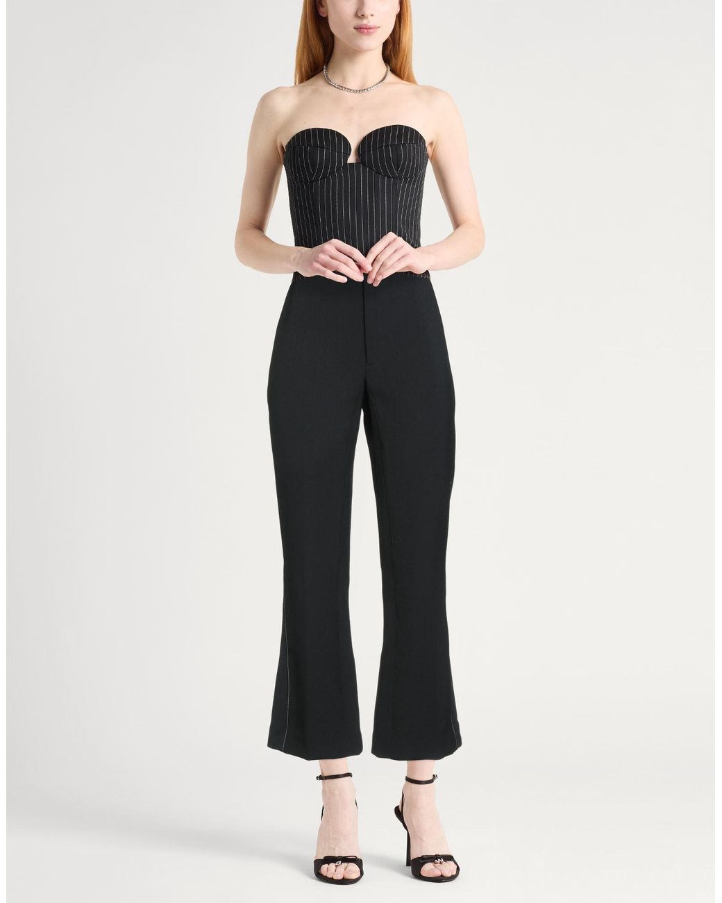 Victoria Beckham Blue Pants Polyester, Virgin Wool, Polyamide, Elastane