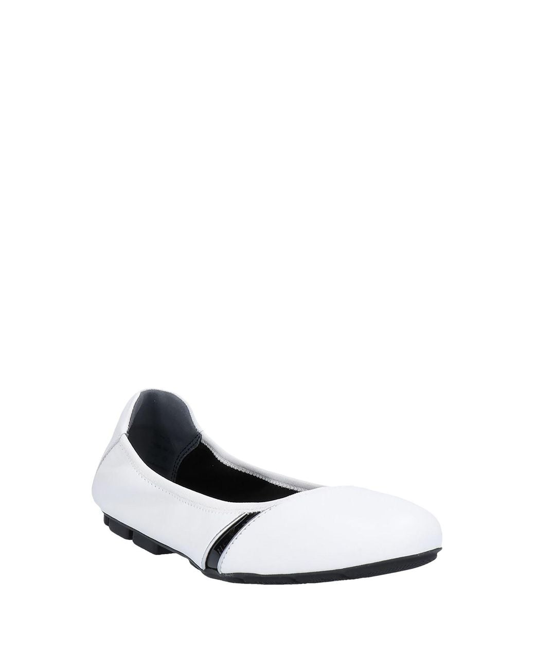 Hogan White Ballet Flats
