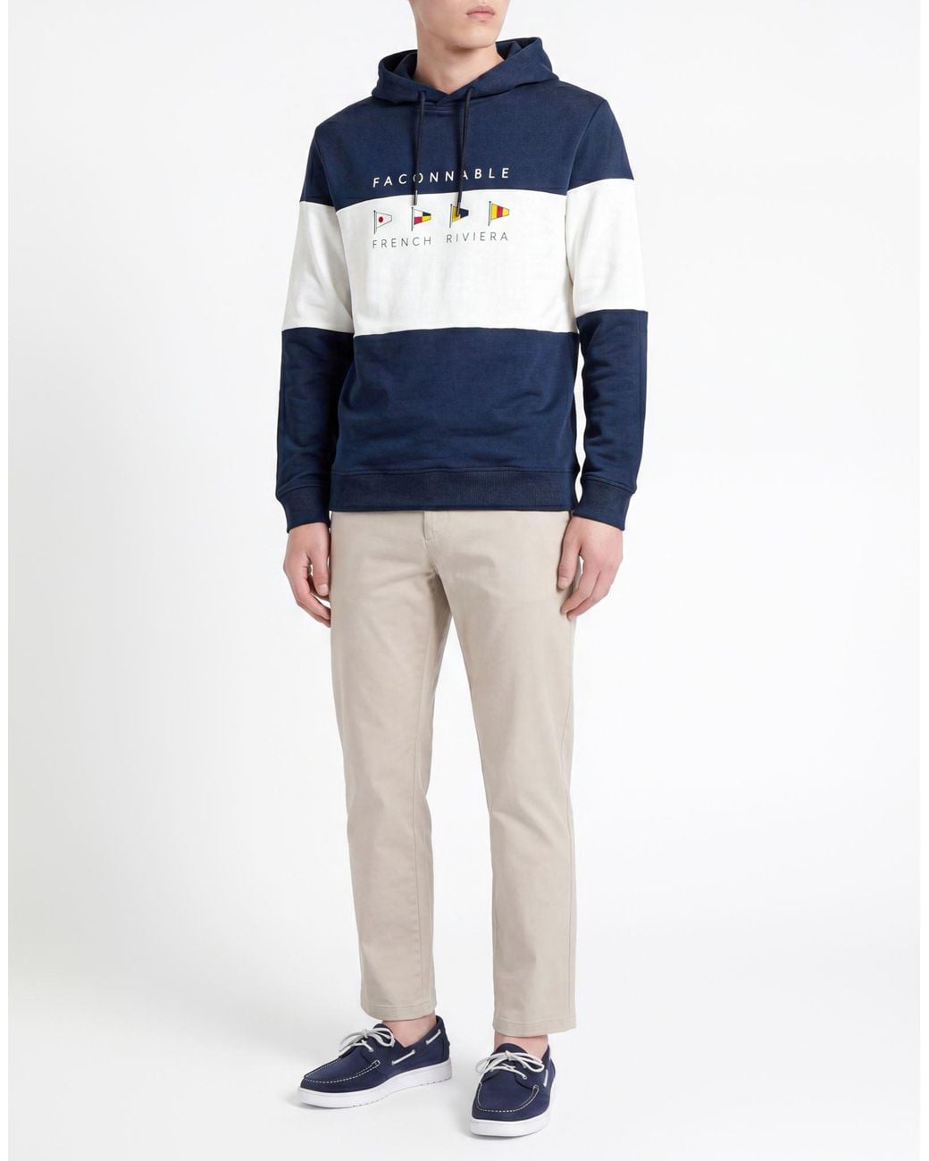 Façonnable Blue Sweatshirt Cotton, Polyester for men