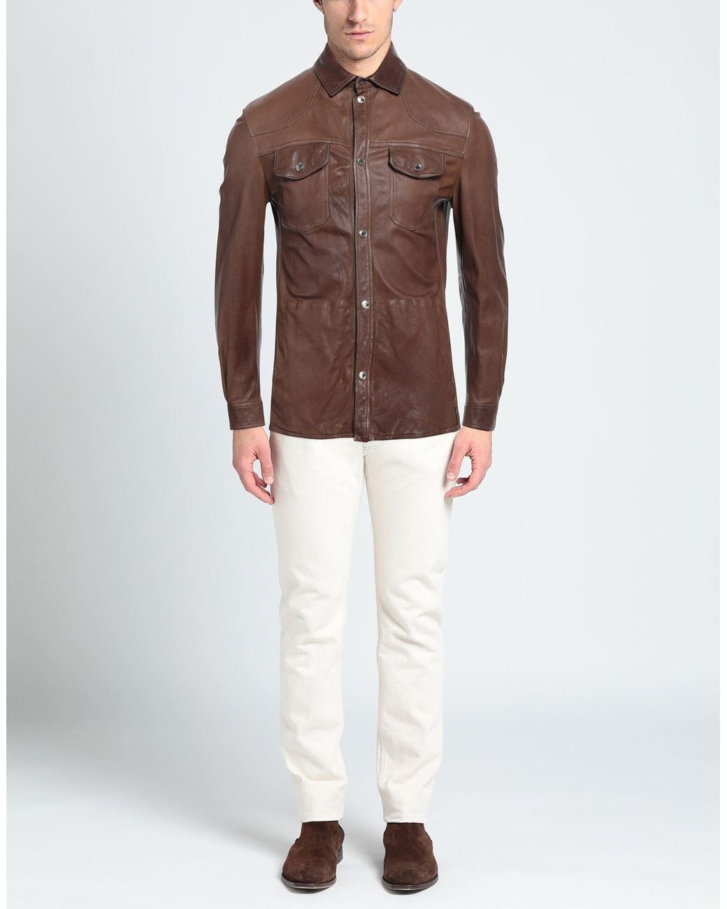 Moorer Brown Shirt for men