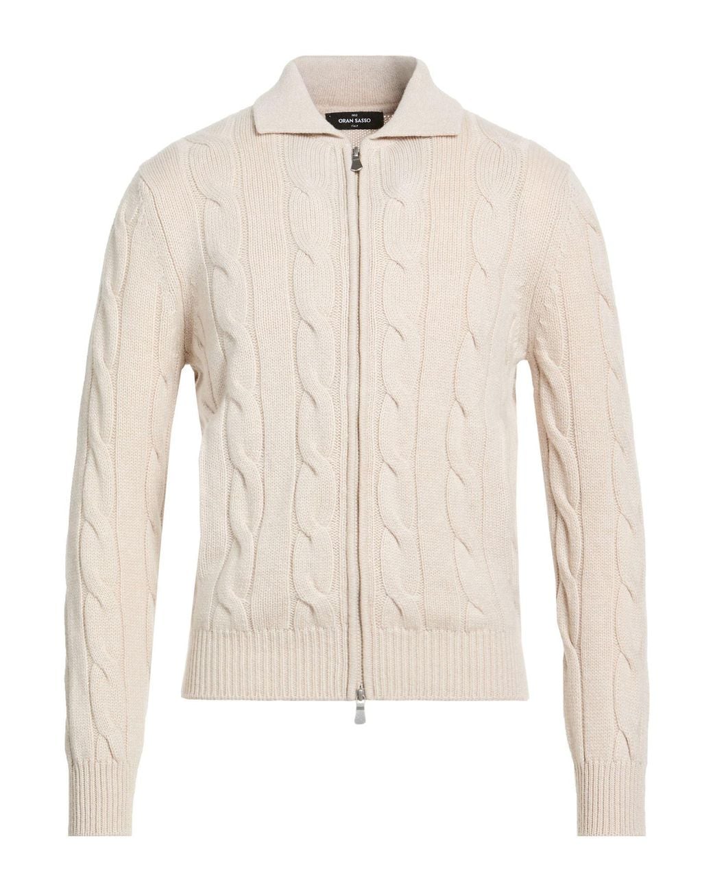 Gran Sasso White Cardigan Cashmere for men