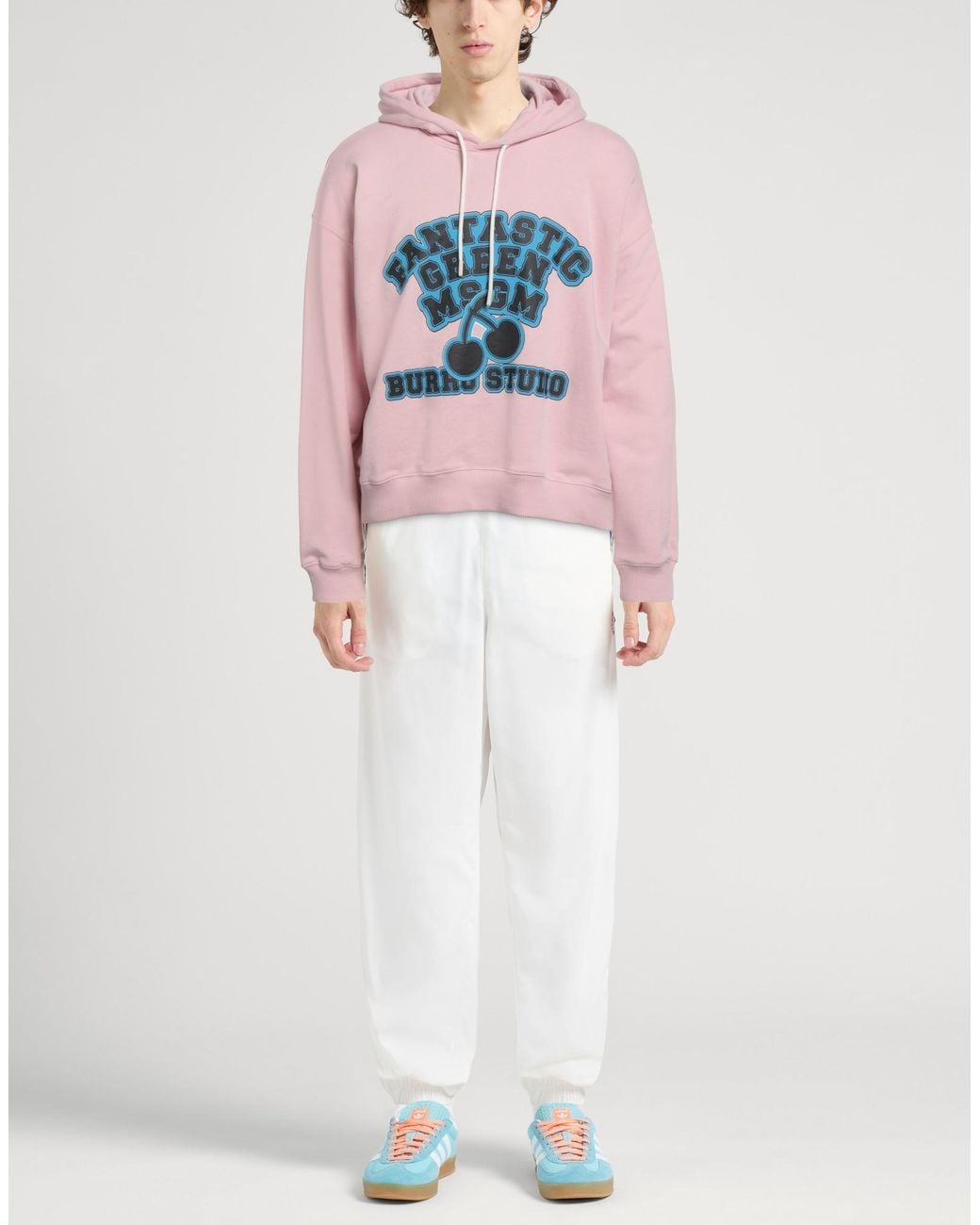 MSGM Pink Sweatshirt Organic Cotton for men
