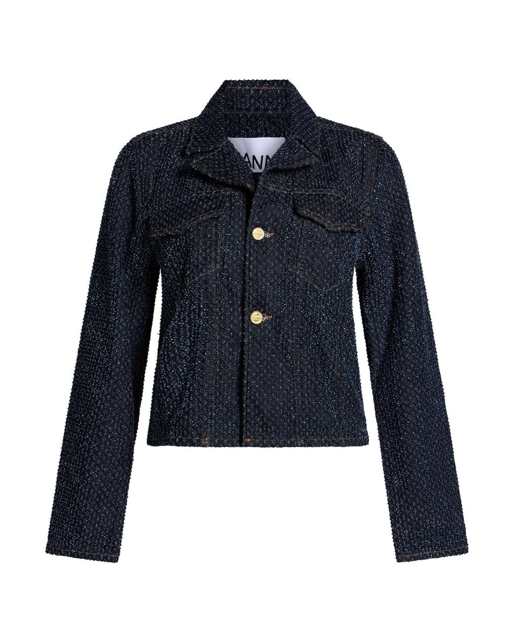 Ganni Blue Denim Outerwear