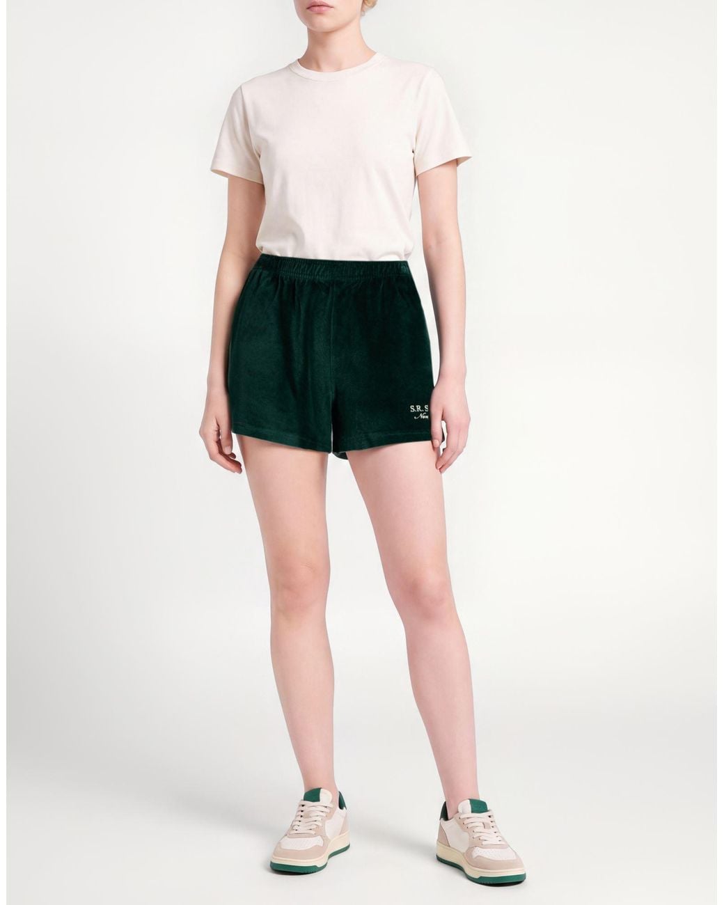 Sporty & Rich Green Shorts & Bermuda Shorts Cotton