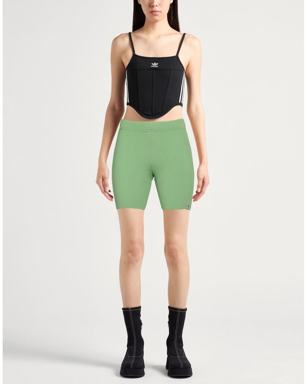 Nike Green Shorts & Bermuda Shorts Polyester, Elastane