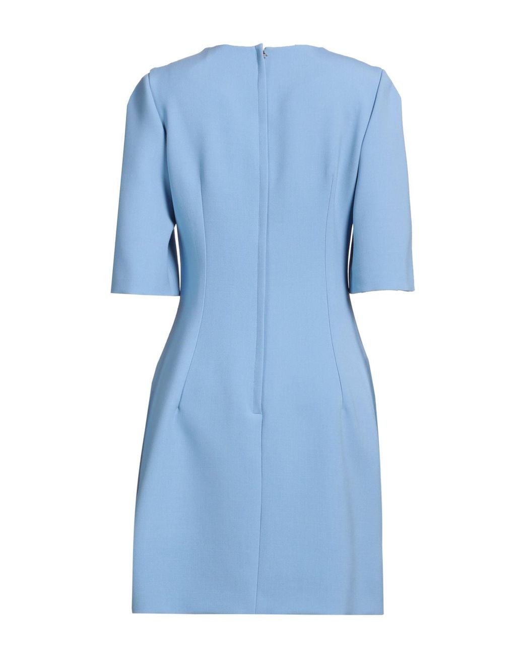 Dolce & Gabbana Blue Mini Dress Virgin Wool