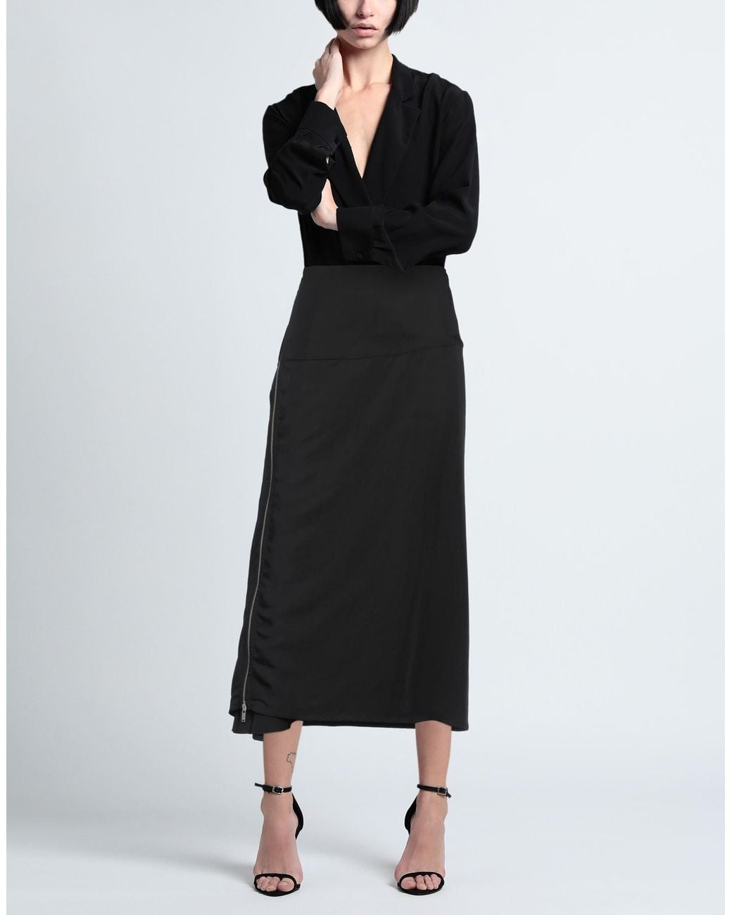 Jil Sander Black Midi Skirt