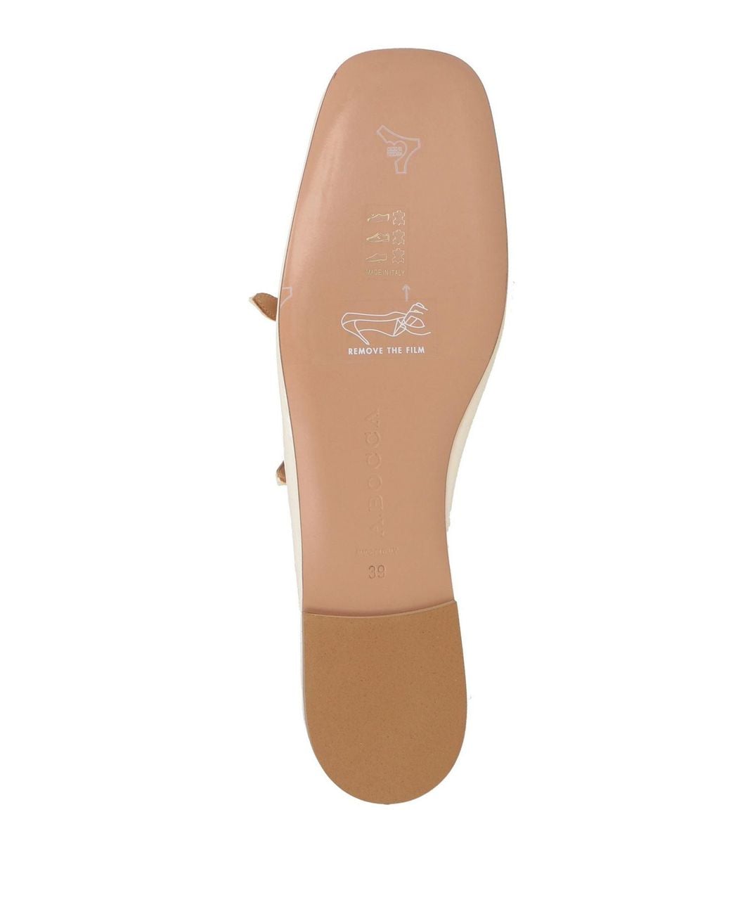 A.Bocca Natural Ivory Ballet Flats Leather