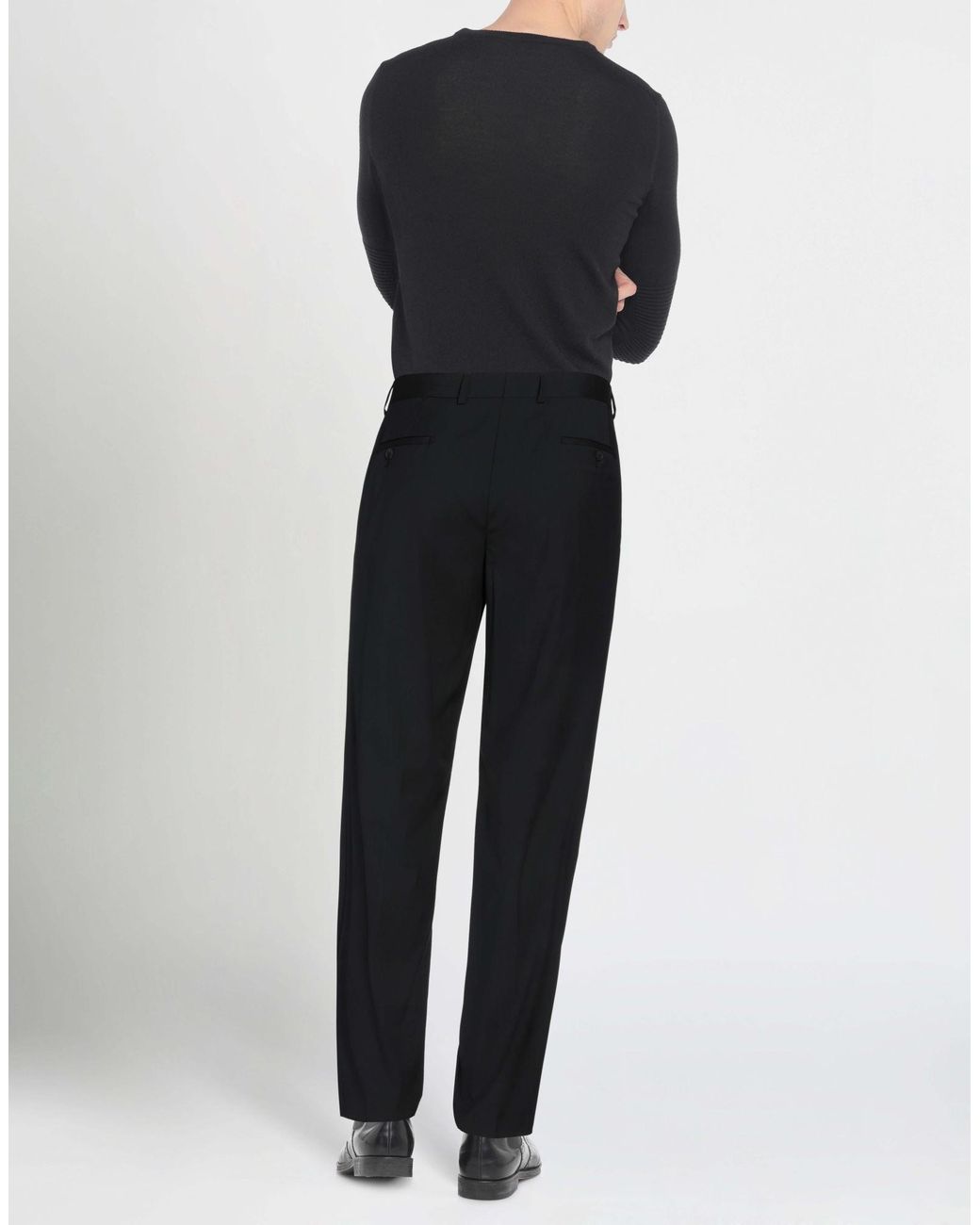 BOSS by HUGO BOSS Wool Trouser in Black for Men | Lyst