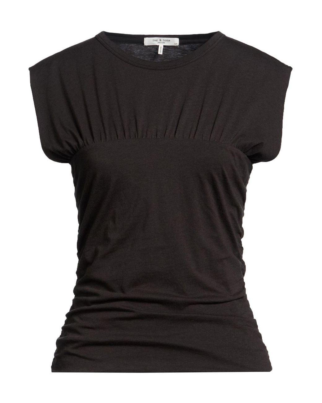 Rag & Bone Black T-Shirt Cotton, Lyocell