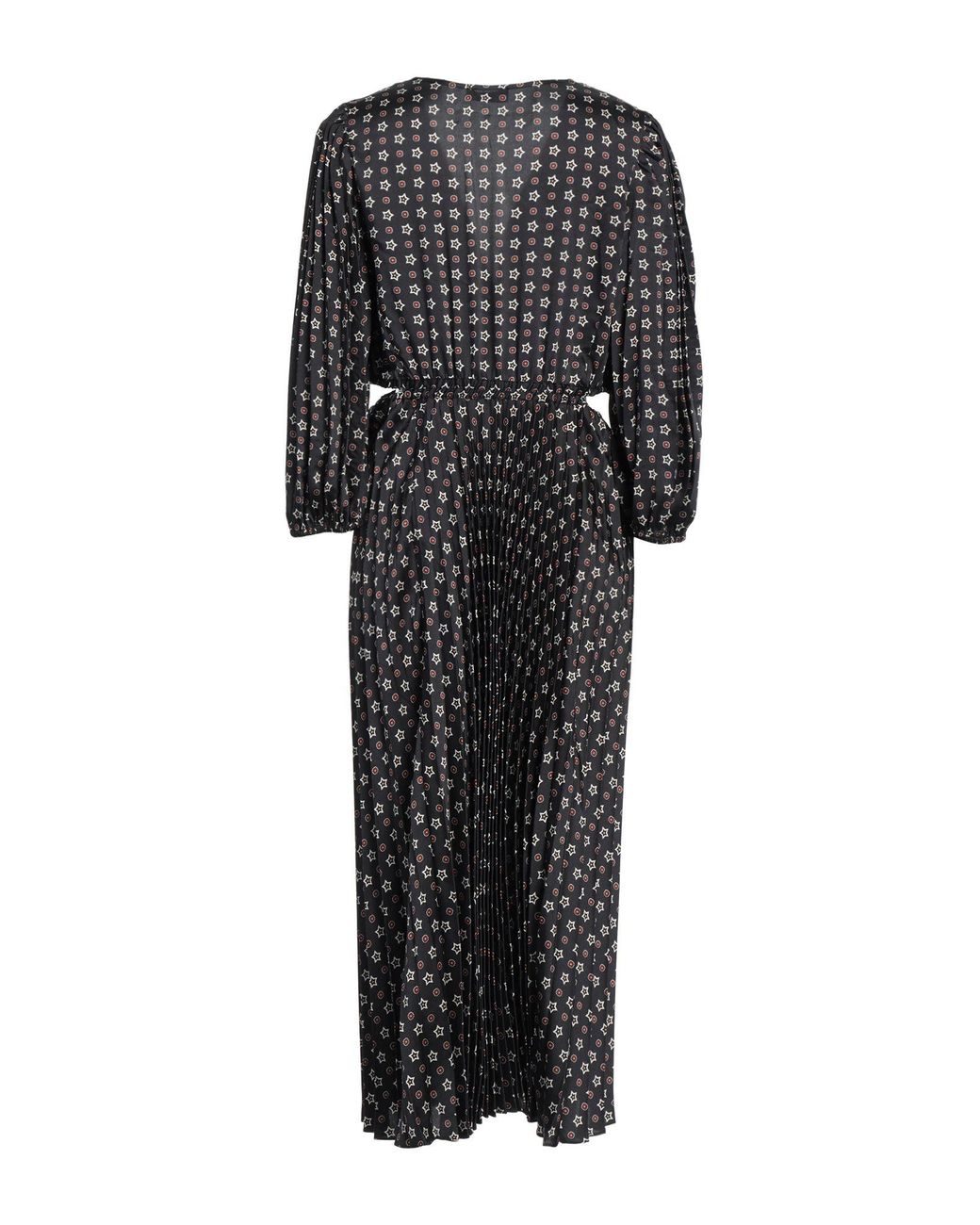 Sandro Black Midi Dress Polyester