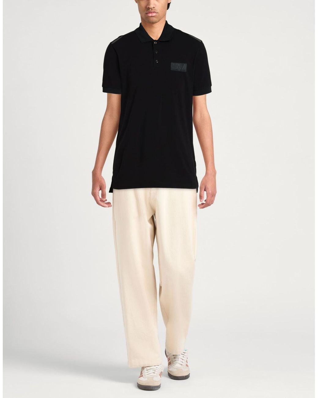 EA7 Black Polo Shirt for men
