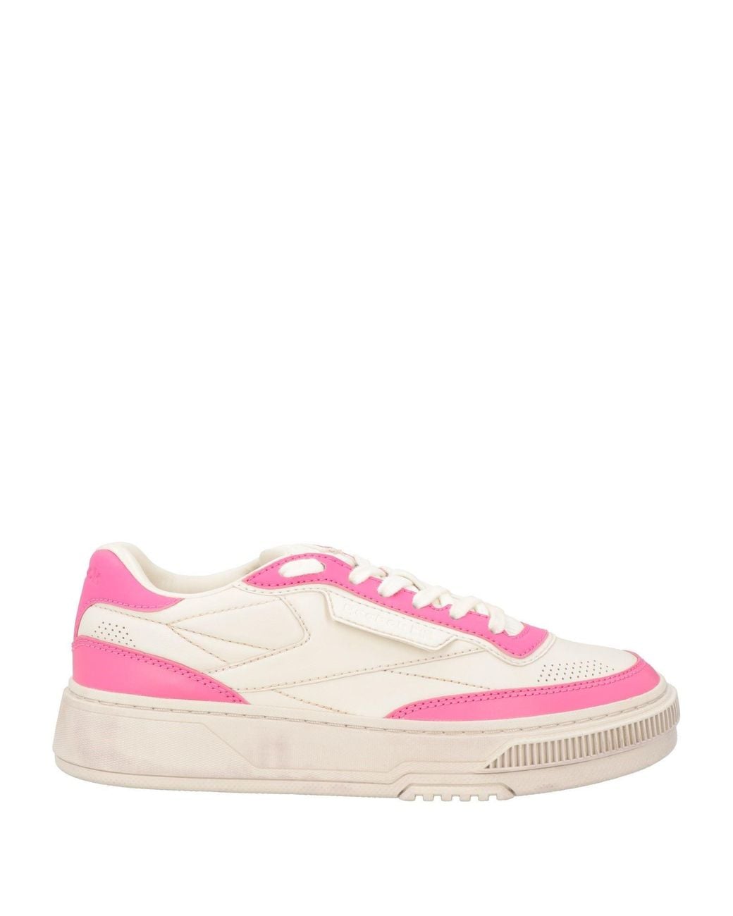 Reebok Pink Sneakers Leather, Textile Fibers for men