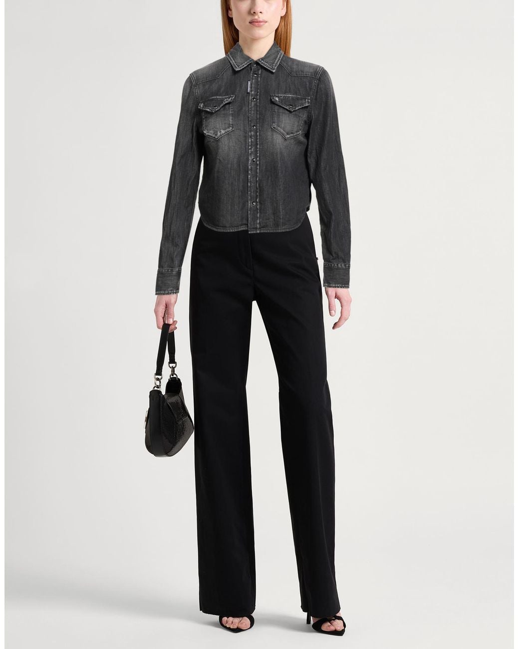 DSquared² Gray Denim Shirts