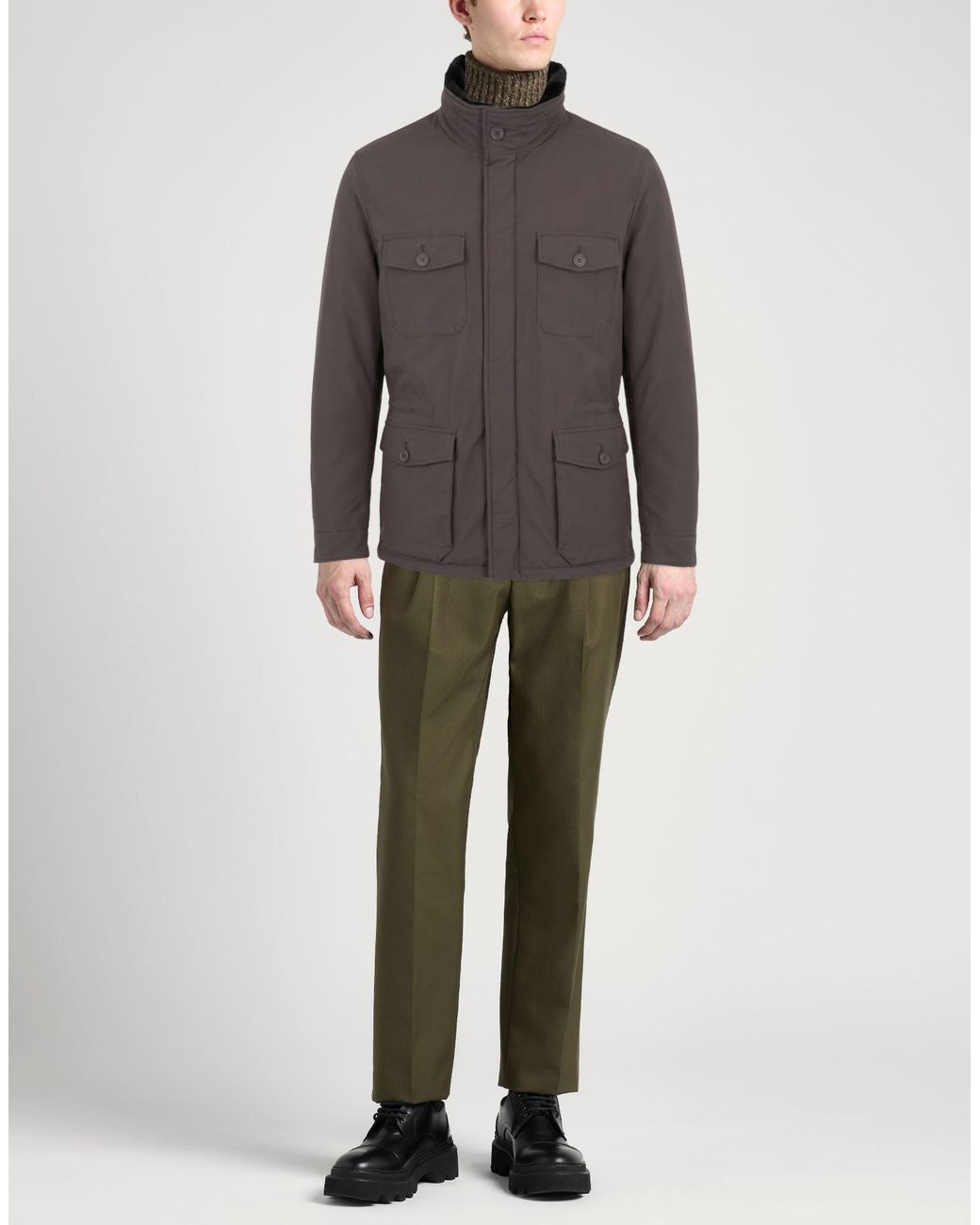 Herno Gray Jacket Polyester for men
