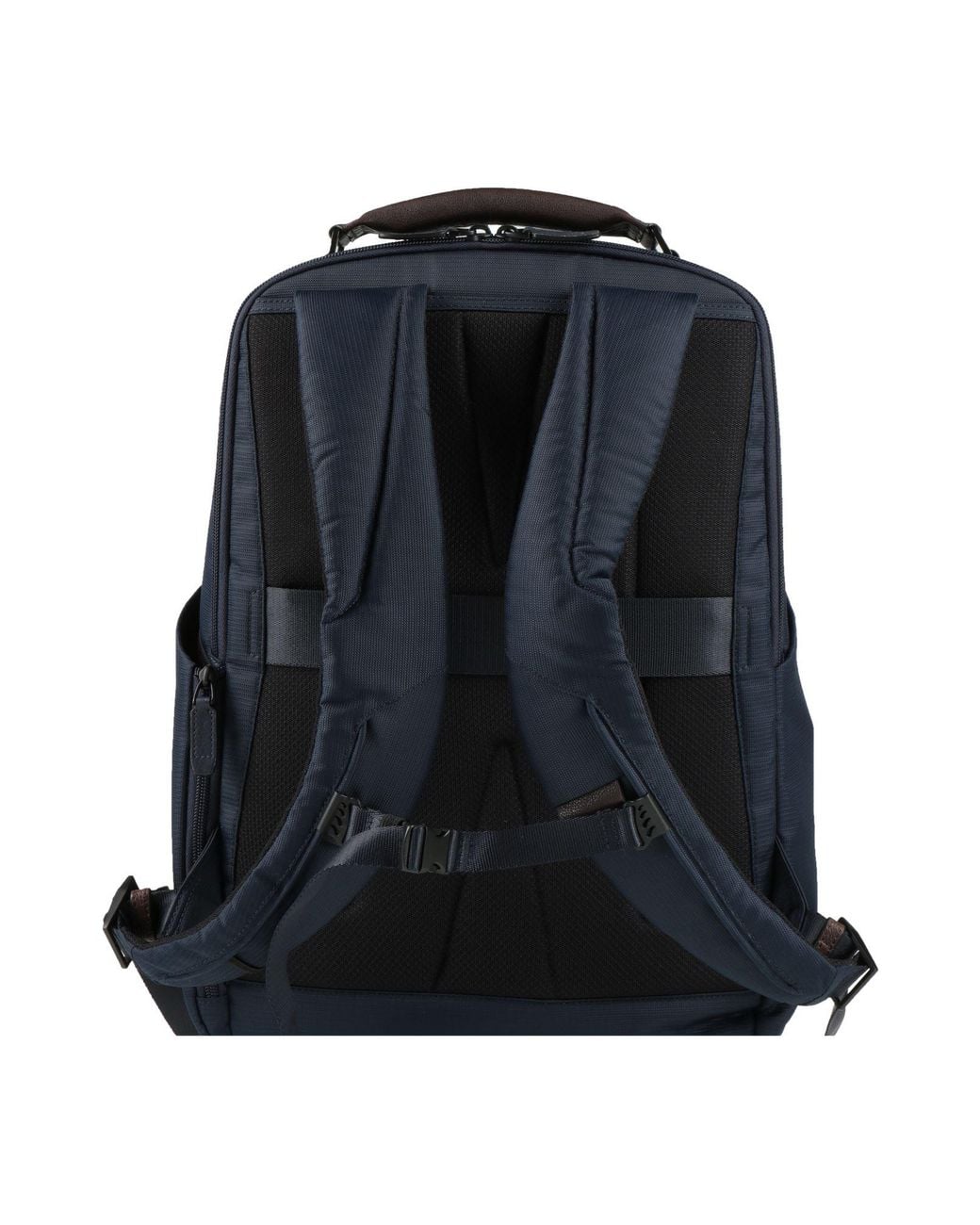 Piquadro Blue Backpack Textile Fibers, Leather for men