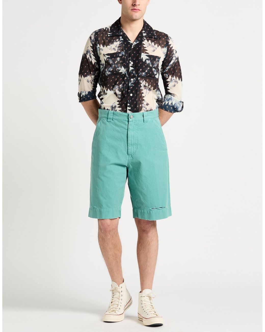 Maison Margiela Blue Shorts & Bermuda Shorts Cotton for men