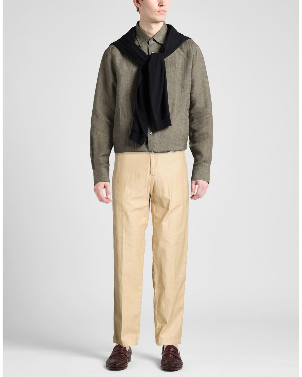 White Sand Natural Pants for men