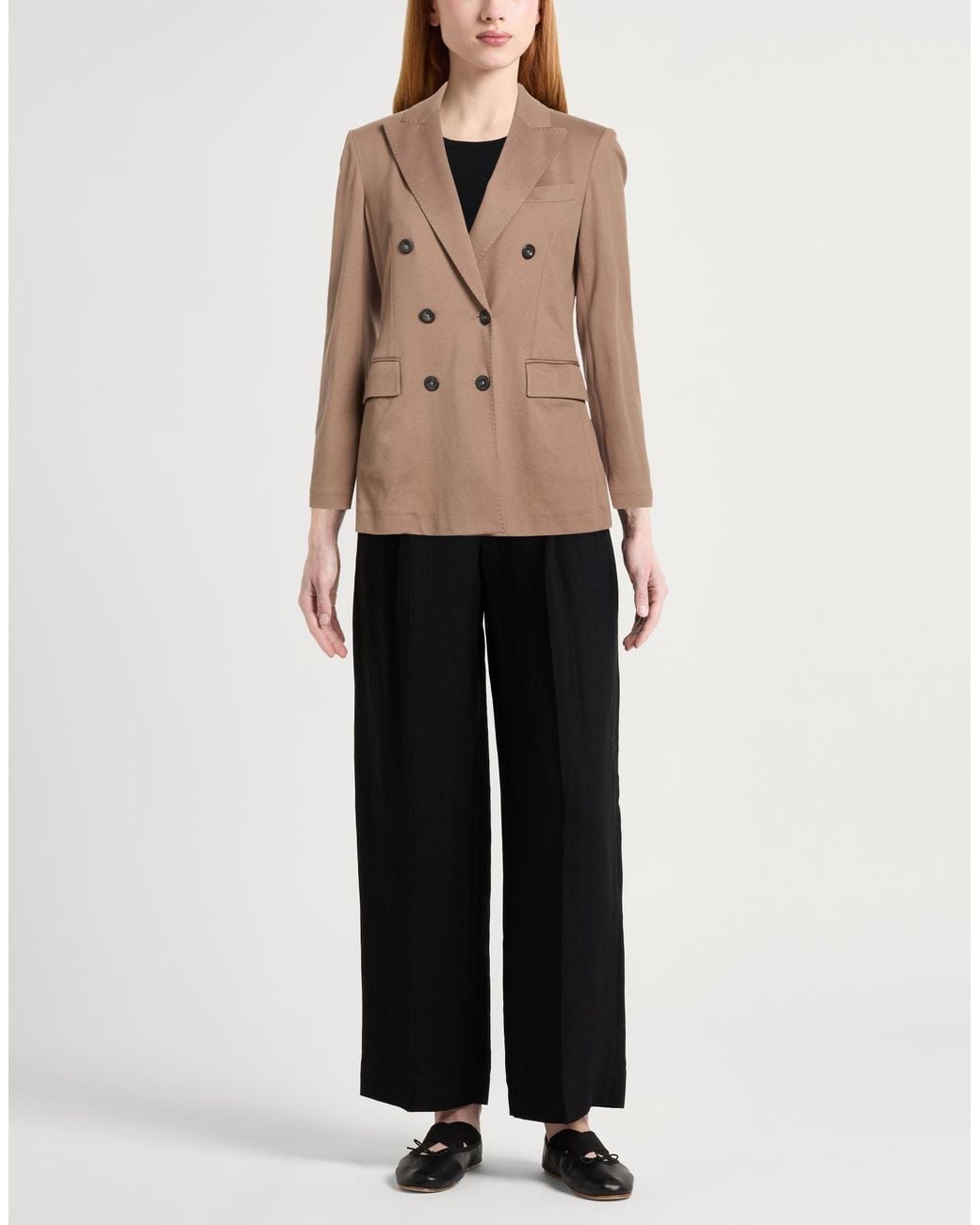 Circolo 1901 Brown Chocolate Blazer Cotton, Elastane