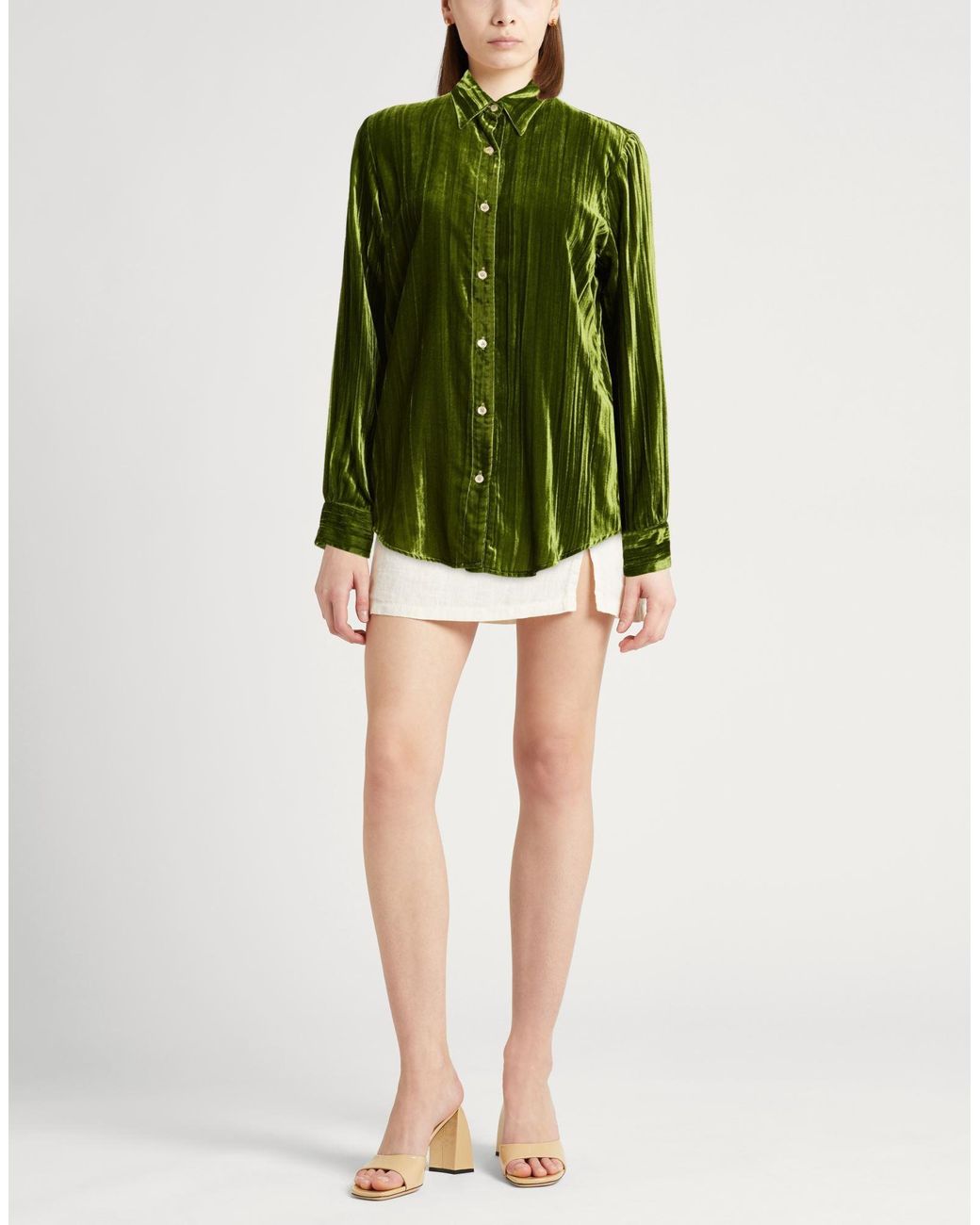 Forte_forte Green Shirt Viscose, Polyamide