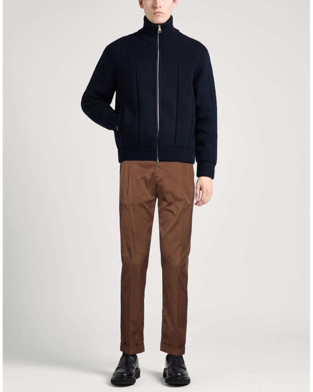 Berwich Brown Pants Cotton, Silk, Elastane for men