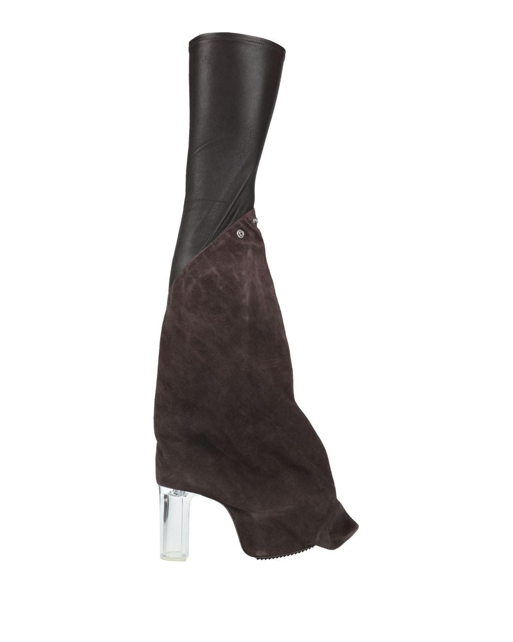 Rick Owens White Taupe Boot Leather