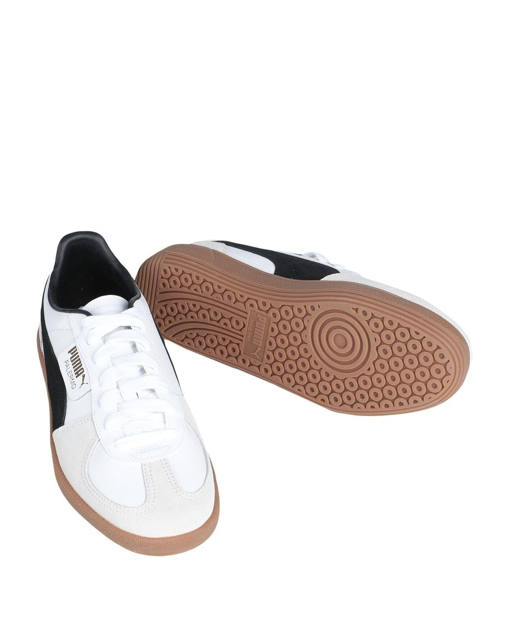 PUMA White Palermo Leather Sneakers
