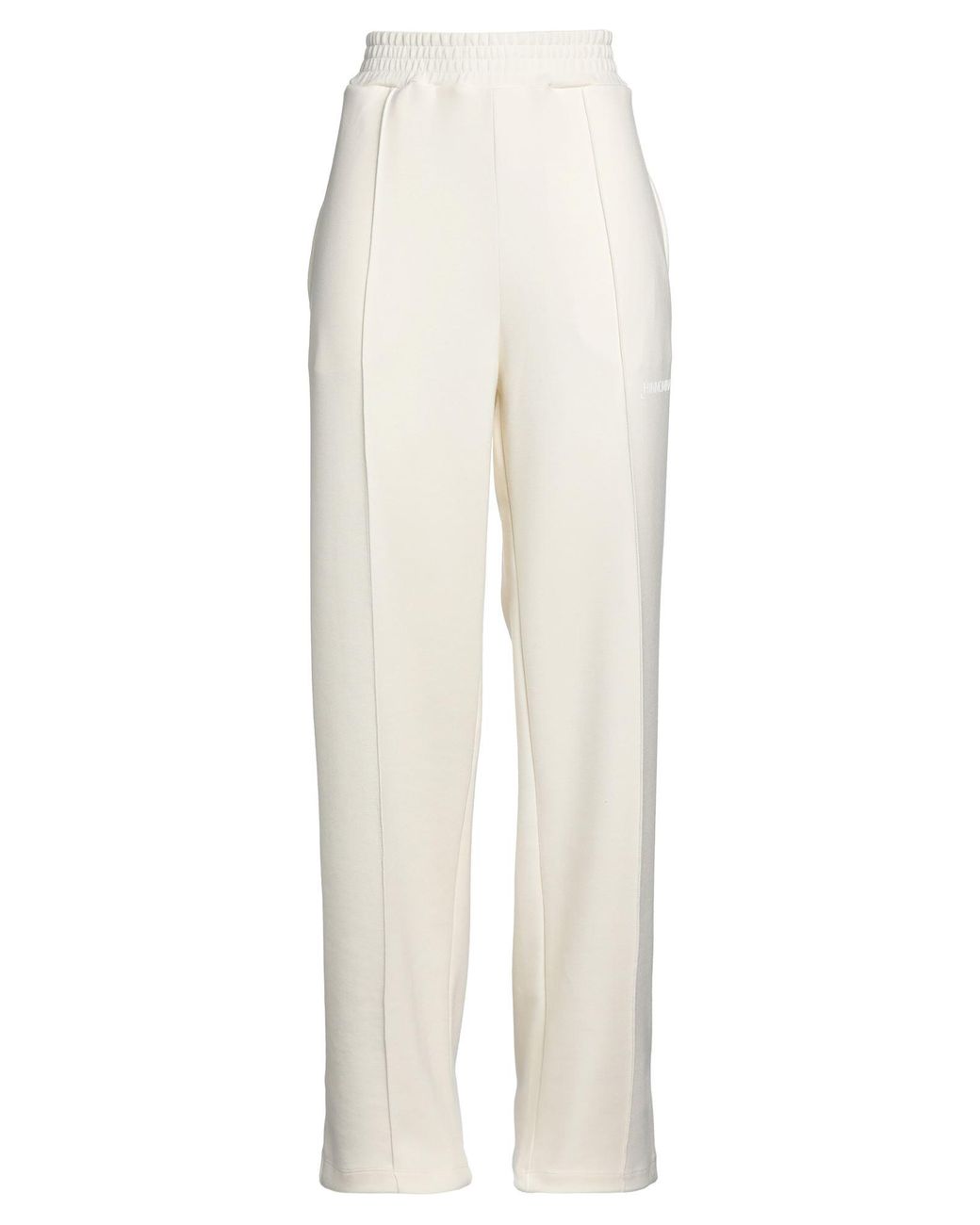 hinnominate White Pants Modal, Polyester, Elastane