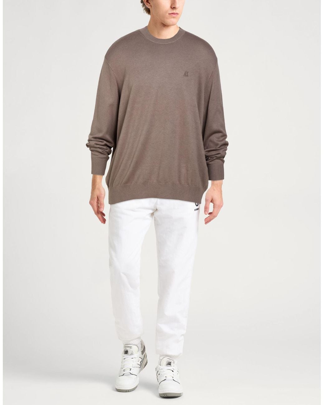 ARMANI EXCHANGE Brown Taupe Sweater Cotton, Viscose, Silk for men