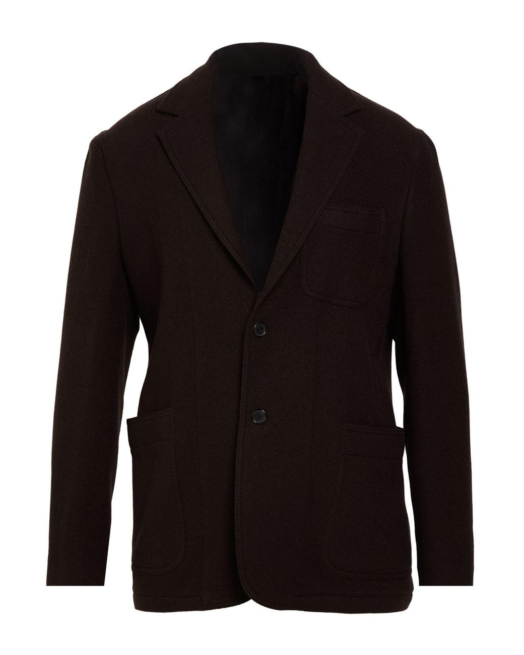 Caruso Black Dark Blazer Wool, Polyamide for men