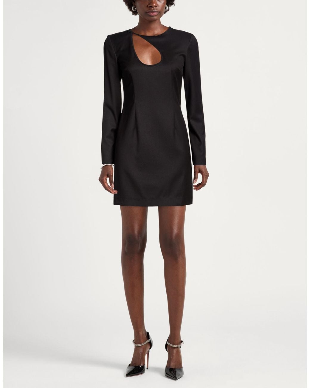 Suoli Black Mini Dress Polyester, Viscose, Elastane