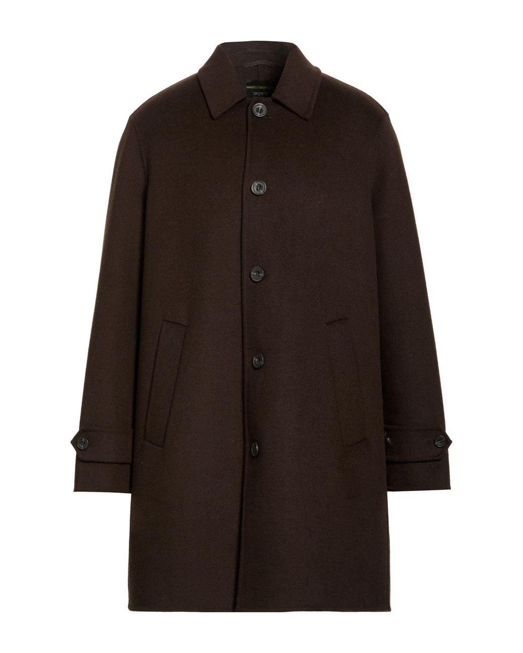 BRERAS Milano Brown Coat Wool, Polyester for men