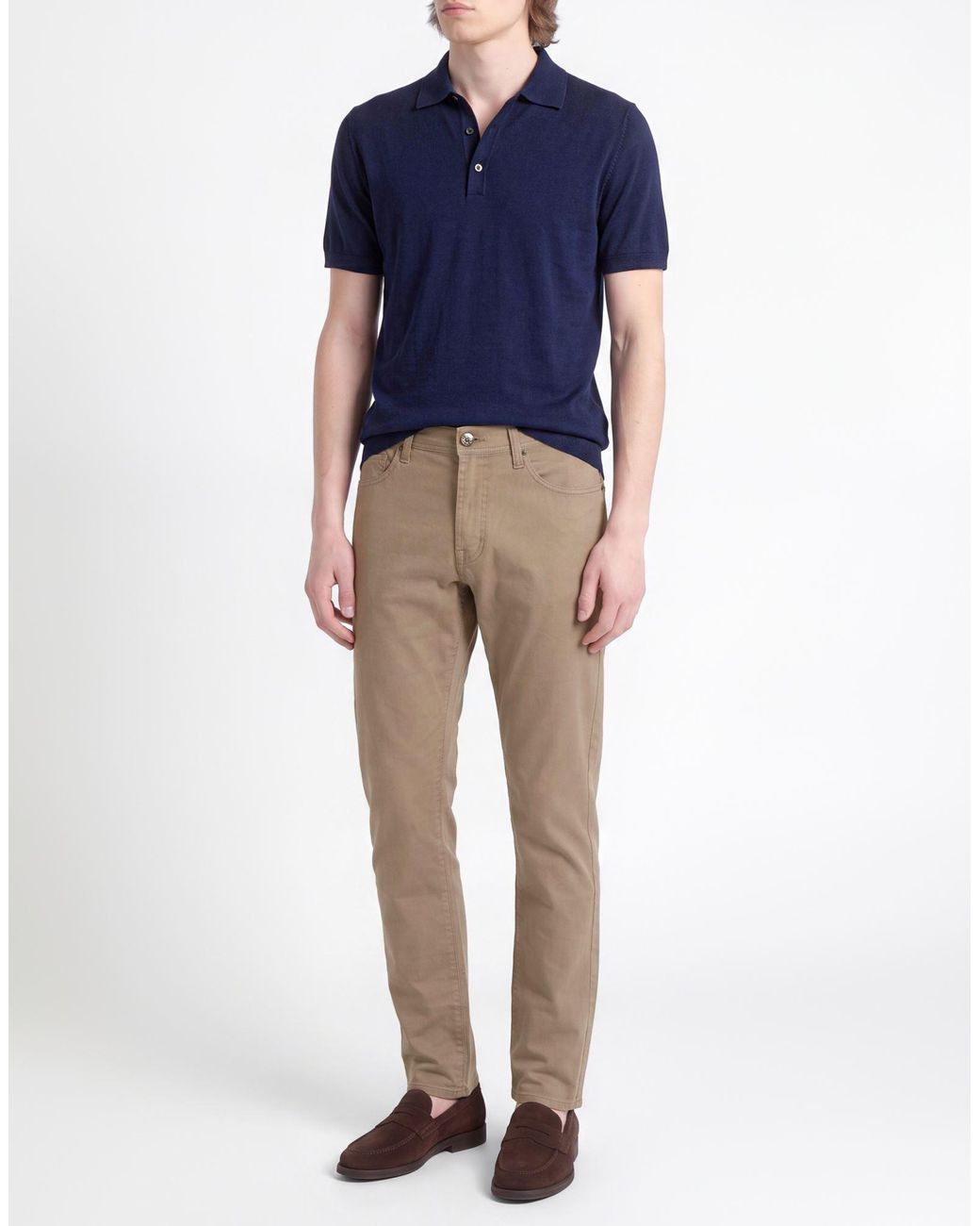 Tramarossa Gray Taupe Pants Cotton, Cashmere, Elastane for men