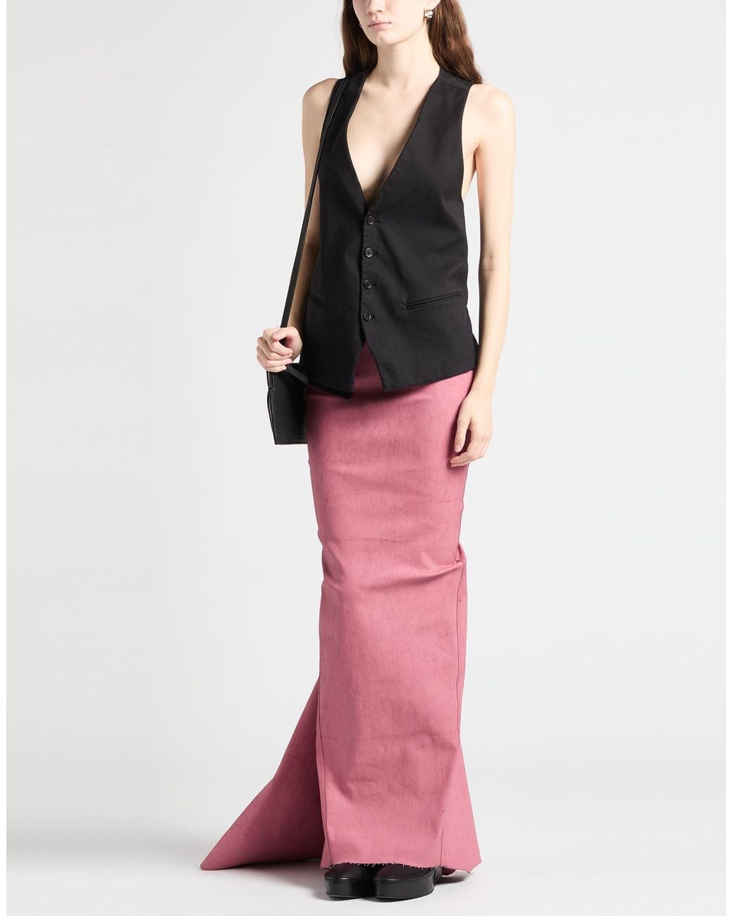 Rick Owens Pink Denim Skirt