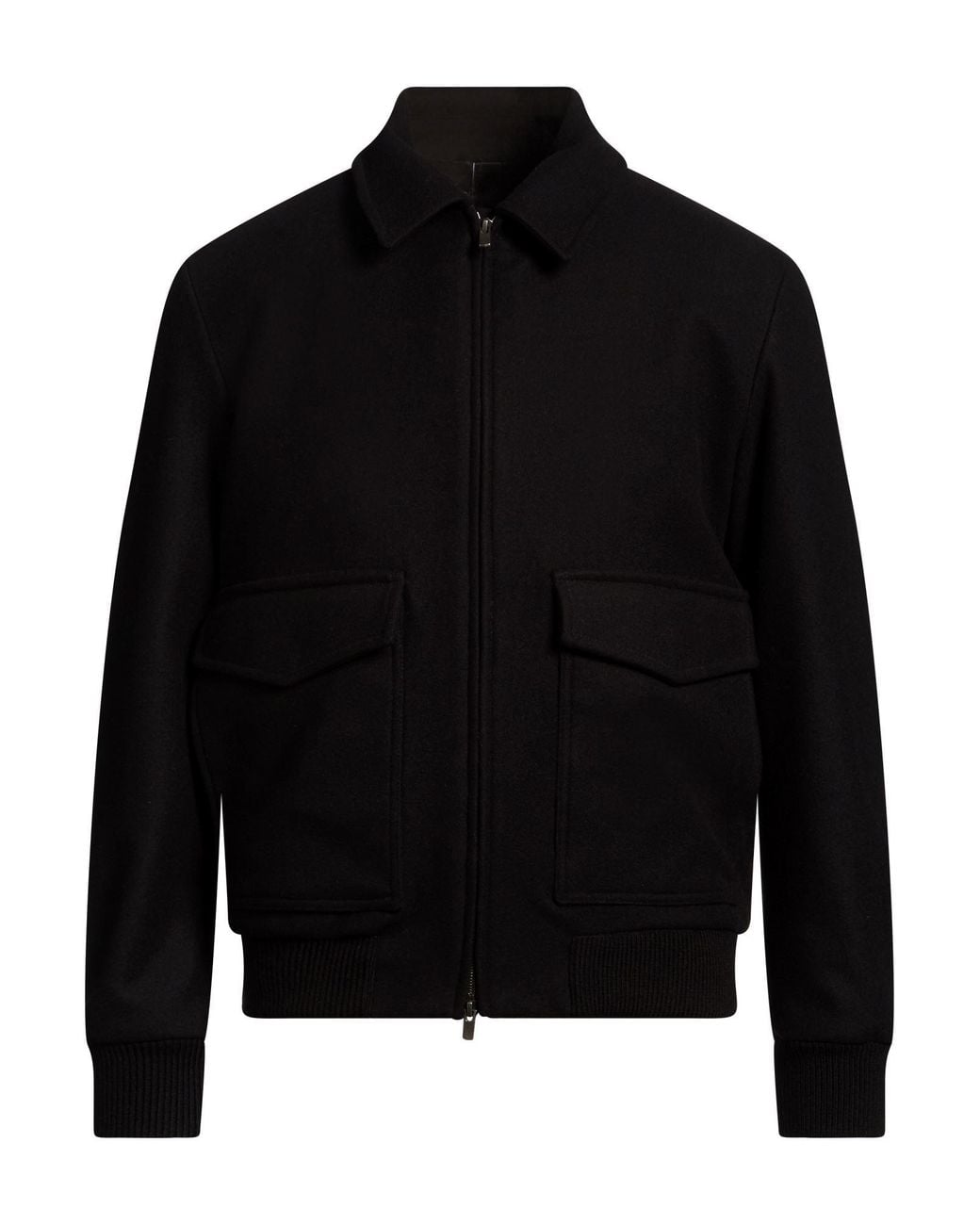 Hevò Black Jacket Virgin Wool, Polyamide for men