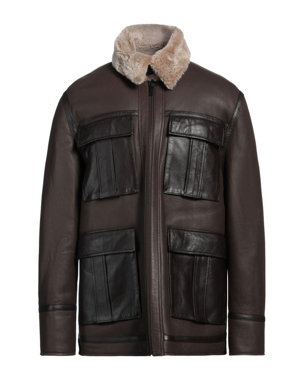Dondup Black Jacket Shearling for men